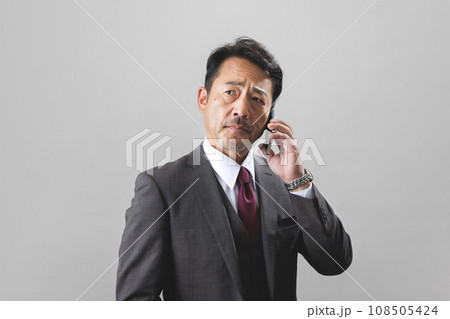 スーツを着た中高年のビジネスマン スーツを着た中高年のビジネスマン 108505424