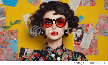 Relive the 90s with this stylish woman's iconic look. 108506264