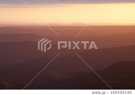 Sunset in the Natural Park of the Mountains and Canyons of Guara. Sunset in the Natural Park of the Mountains and Canyons of Guara. 108508140