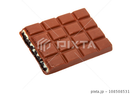 milk chocolate brocken isolated on the white milk chocolate brocken isolated on the white 108508531