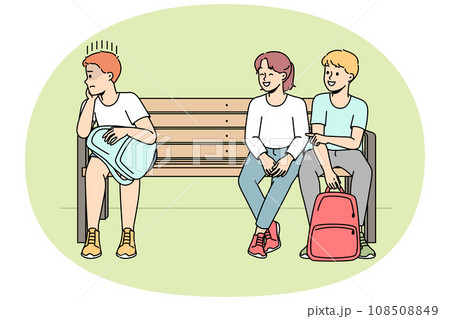 Children bullying boy outdoors 108508849