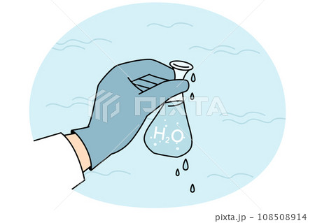 Researcher hold tube with water sample 108508914