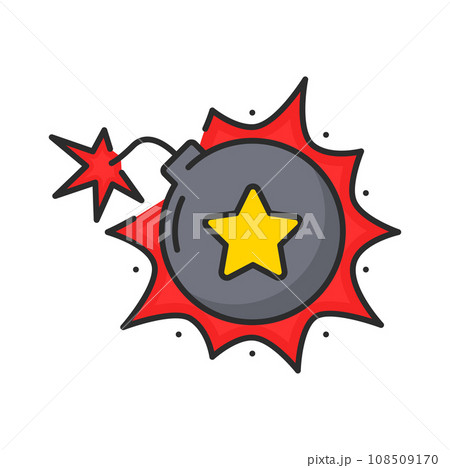 Bomb with lit fuse icon of loyalty benefits,...のイラスト素材 [108509170] - PIXTA
