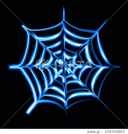 Vector isolated illustration of web with neon effect. 108509863