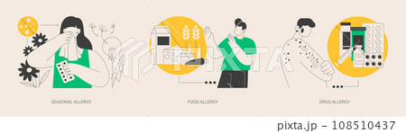 Allergy treatment abstract concept vector illustrations. 108510437