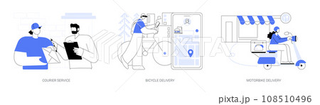 Delivery services abstract concept vector illustrations. 108510496