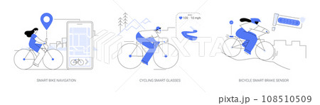 Smart biking abstract concept vector illustrations. 108510509