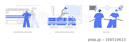 Firefighters abstract concept vector illustrations. Firefighters abstract concept vector illustrations. 108510613