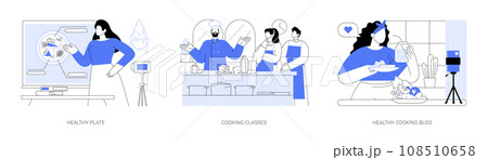 Nutrition classes isolated cartoon vector illustrations se 108510658