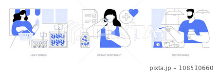 Nutrition supplements isolated cartoon vector illustrations se 108510660
