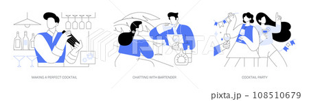 Cocktail bar isolated cartoon vector illustrations se Cocktail bar isolated cartoon vector illustrations se 108510679