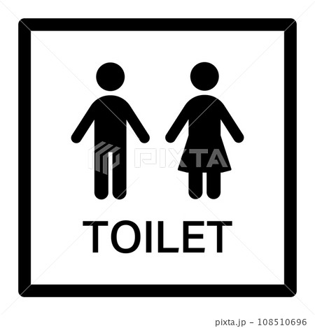 男性と女性のトイレプレートアイコン 男性と女性のトイレプレートアイコン 108510696