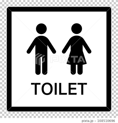 男性と女性のトイレプレートアイコン 男性と女性のトイレプレートアイコン 108510696