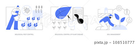 Organic farming industry isolated cartoon vector illustrations se Organic farming industry isolated cartoon vector illustrations se 108510777