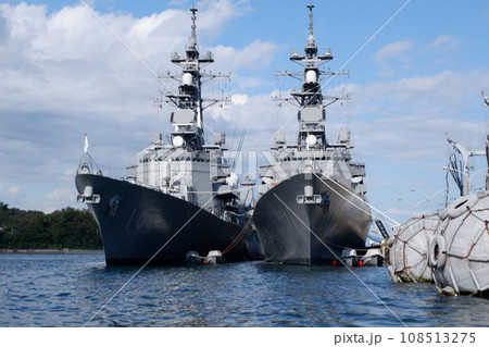 横須賀基地に停泊する護衛艦むらさめと護衛艦おおなみ 横須賀基地に停泊する護衛艦むらさめと護衛艦おおなみ 108513275