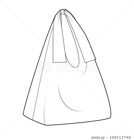 Soft Tote with tie XL shopper with hobo silhouette bag. Fashion accessory technical illustration. Vector satchel front Soft Tote with tie XL shopper with hobo silhouette bag. Fashion accessory technical illustration. Vector satchel front 108513748