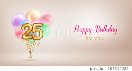 Festive birthday illustration with balloons 108514323