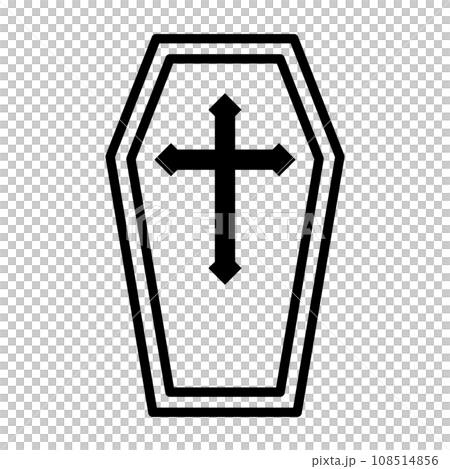 基督教棺材圖示。向量。 基督教棺材圖示。向量。 108514856