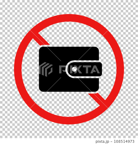 Asset freezing icon. Wallet and prohibition icon. vector. Asset freezing icon. Wallet and prohibition icon. vector. 108514973