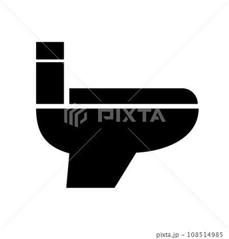 トイレのシルエットアイコン。便器のシルエットアイコン。ベクター。 トイレのシルエットアイコン。便器のシルエットアイコン。ベクター。 108514985