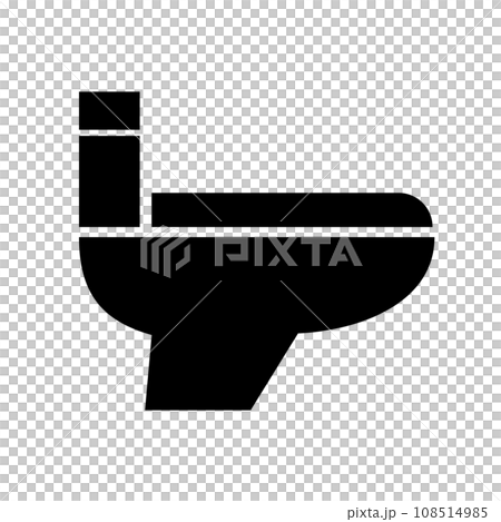 トイレのシルエットアイコン。便器のシルエットアイコン。ベクター。 トイレのシルエットアイコン。便器のシルエットアイコン。ベクター。 108514985