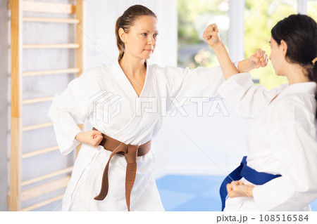 Karate practitioners showcase their techniques 108516584