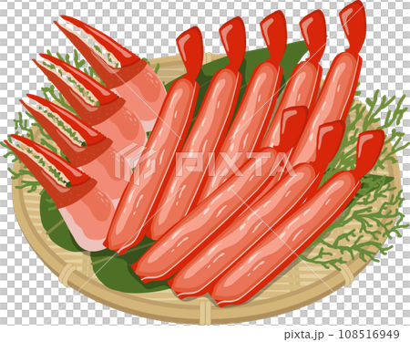 ザルに盛ったカニ ザルに盛ったカニ 108516949