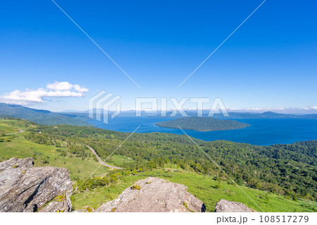 屈斜路湖　中島　美幌峠　眺め 108517279