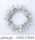ホワイトクリスマスのリース素材　正方形・SNS用 108517838