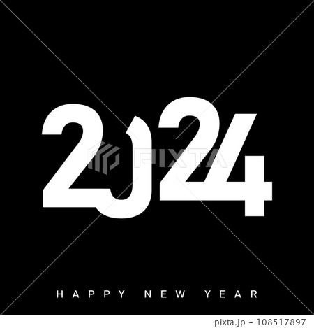 2024 classic Happy New Year design with unique and modern numbers. Vector 2024 classic Happy New Year design with unique and modern numbers. Vector 108517897