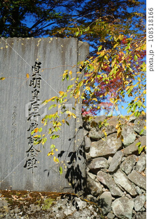 懐古園の記念碑と紅葉 懐古園の記念碑と紅葉 108518166