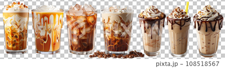 Iced Coffee Mocha Latte Americano Espresso Cappuccino 108518567