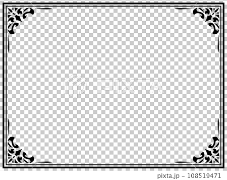 復古/古董/經典/鏡框/材質/插畫/黑色 108519471