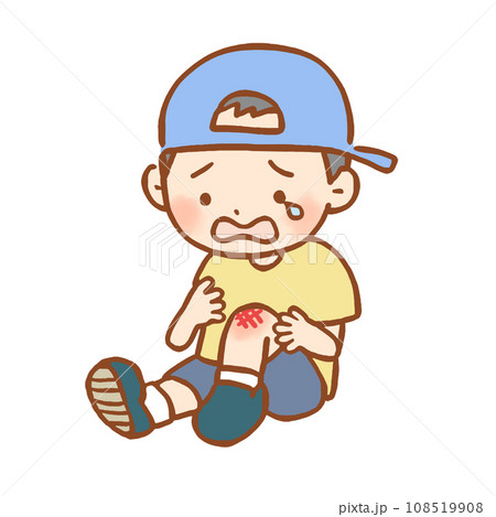ケガした子どものイラスト 108519908
