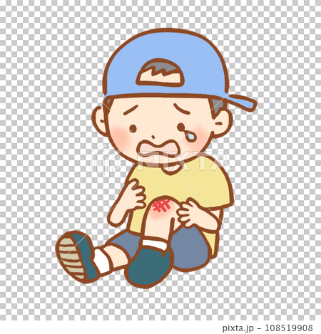 受傷兒童的插圖 108519908