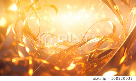 金色の飴細工のような背景「AI生成画像」 108520935