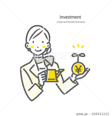 資産形成のアドバイスをするファイナンシャルプランナー シンプルでお洒落な線画イラスト 資産形成のアドバイスをするファイナンシャルプランナー シンプルでお洒落な線画イラスト 108521222