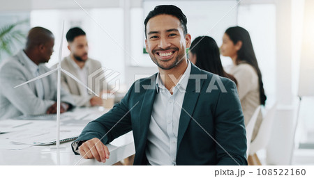 Portrait of businessman, smile in business office and confident project manager at engineering agency. Happy man, leader with pride and entrepreneur with positive mindset at renewable energy startup. Portrait of businessman, smile in business office and confident project manager at engineering agency. Happy man, leader with pride and entrepreneur with positive mindset at renewable energy startup. 108522160
