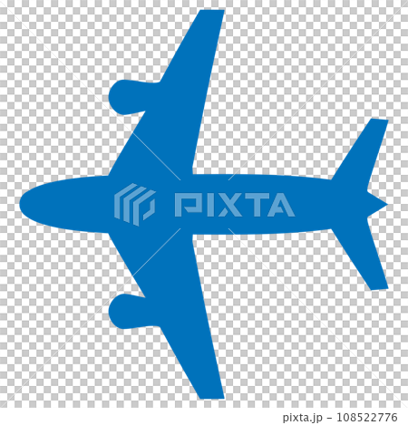 飛機簡單圖示藍色 108522776