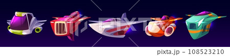 Fantasy spaceship for video game assets. Fantasy spaceship for video game assets. 108523210