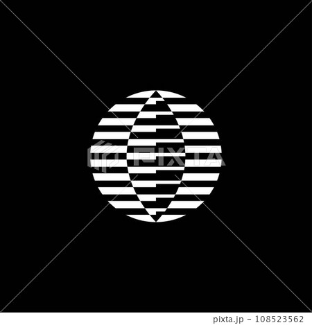 Abstract sphere logo design illustration vector template	 108523562