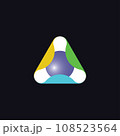 Abstract triangle technology logo design illustration vector template	 108523564