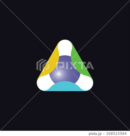 Abstract triangle technology logo design illustration vector template	 108523564