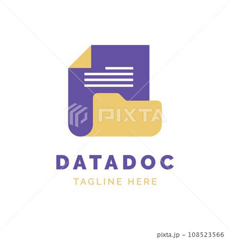 Data doc file logo design illustration vector template	 108523566