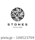 Stone logo design illustration vector template	 108523709