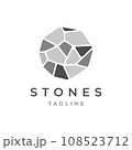 Stone logo design illustration vector template	 108523712
