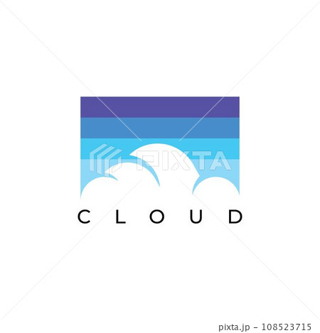 Creative cloud logo design illustration vector template 108523715