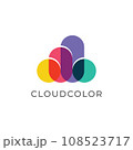Modern cloud logo design illustration vector template	 108523717