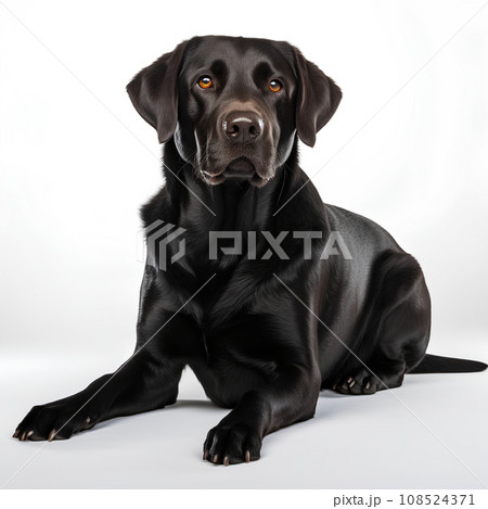 黒いラブラドールレトリバー 108524371