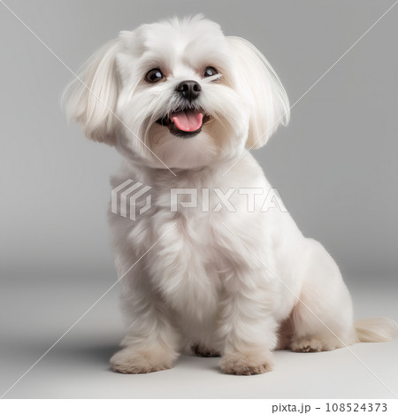 かわいいマルチーズ犬 108524373